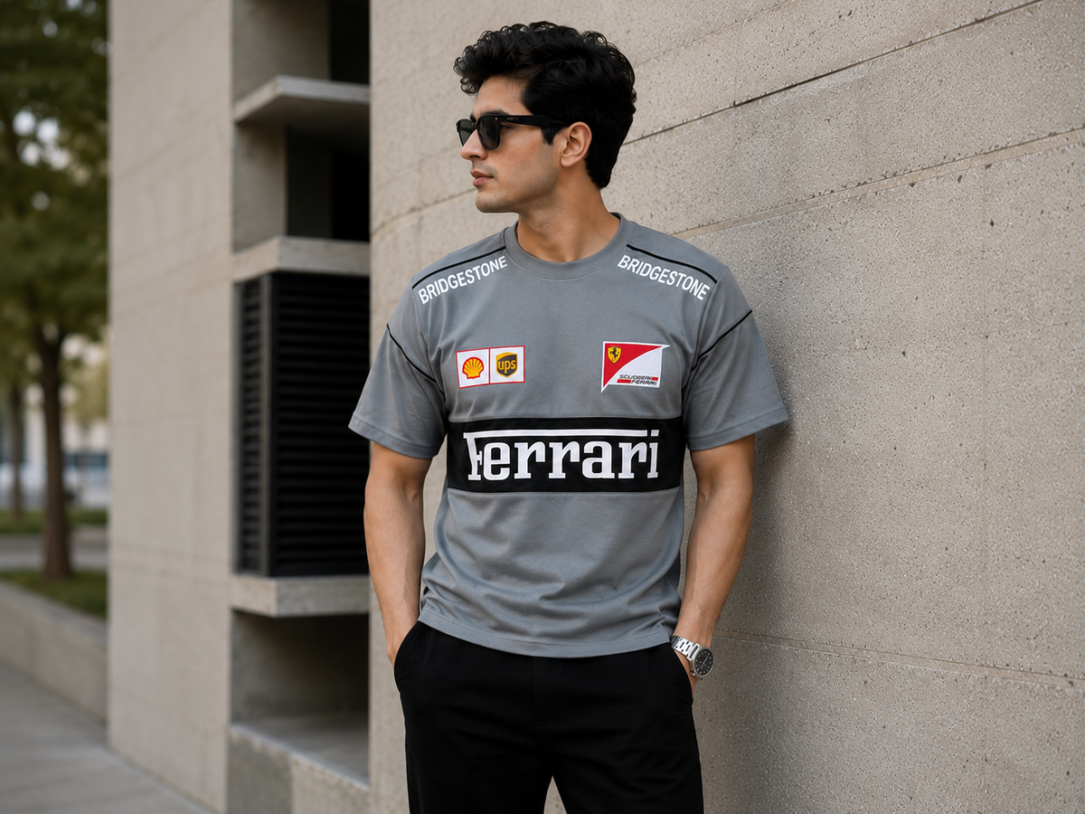 Ferrari Printed Panel Dropshoulder