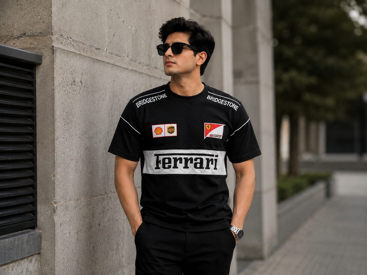 Ferrari Printed Panel Dropshoulder