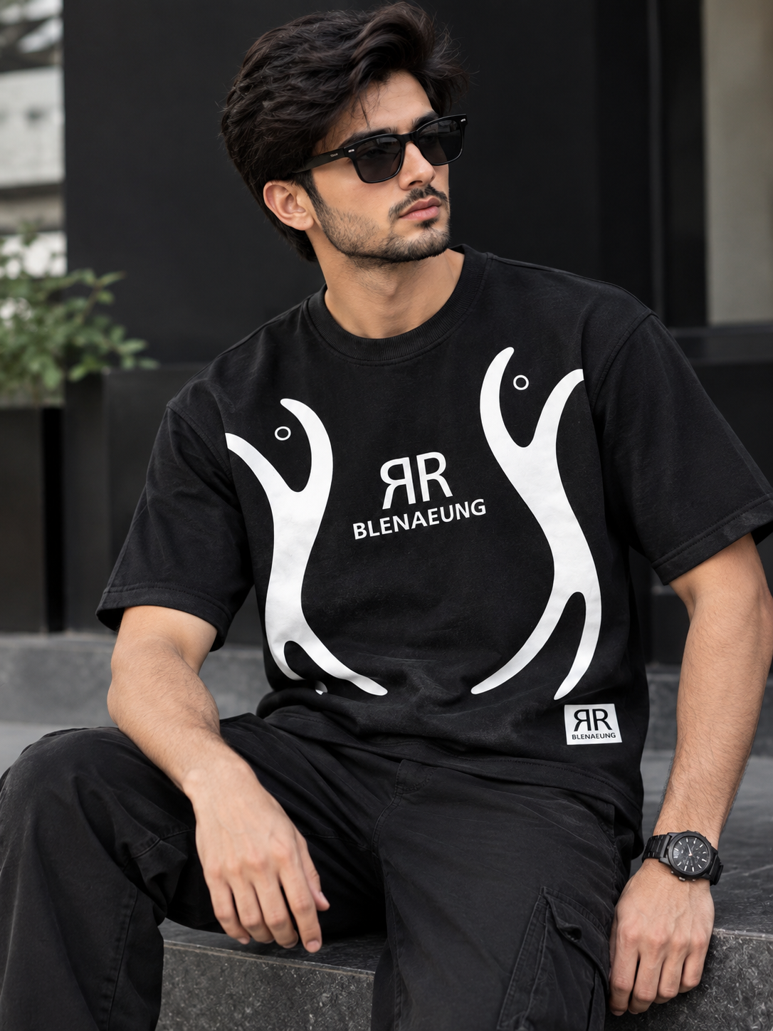 RR Printed 280 GSM Drop-Shoulder T-Shirt