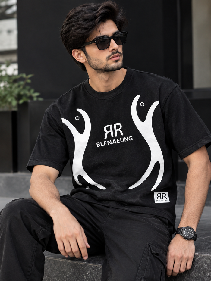 RR Printed 280 GSM Drop-Shoulder T-Shirt