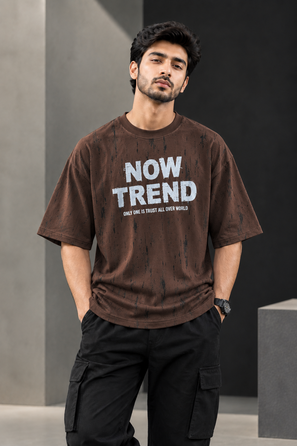 280 GSM Printed Drop-Shoulder T-Shirt for Men