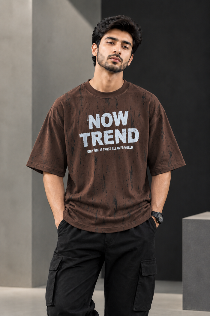 280 GSM Printed Drop-Shoulder T-Shirt for Men