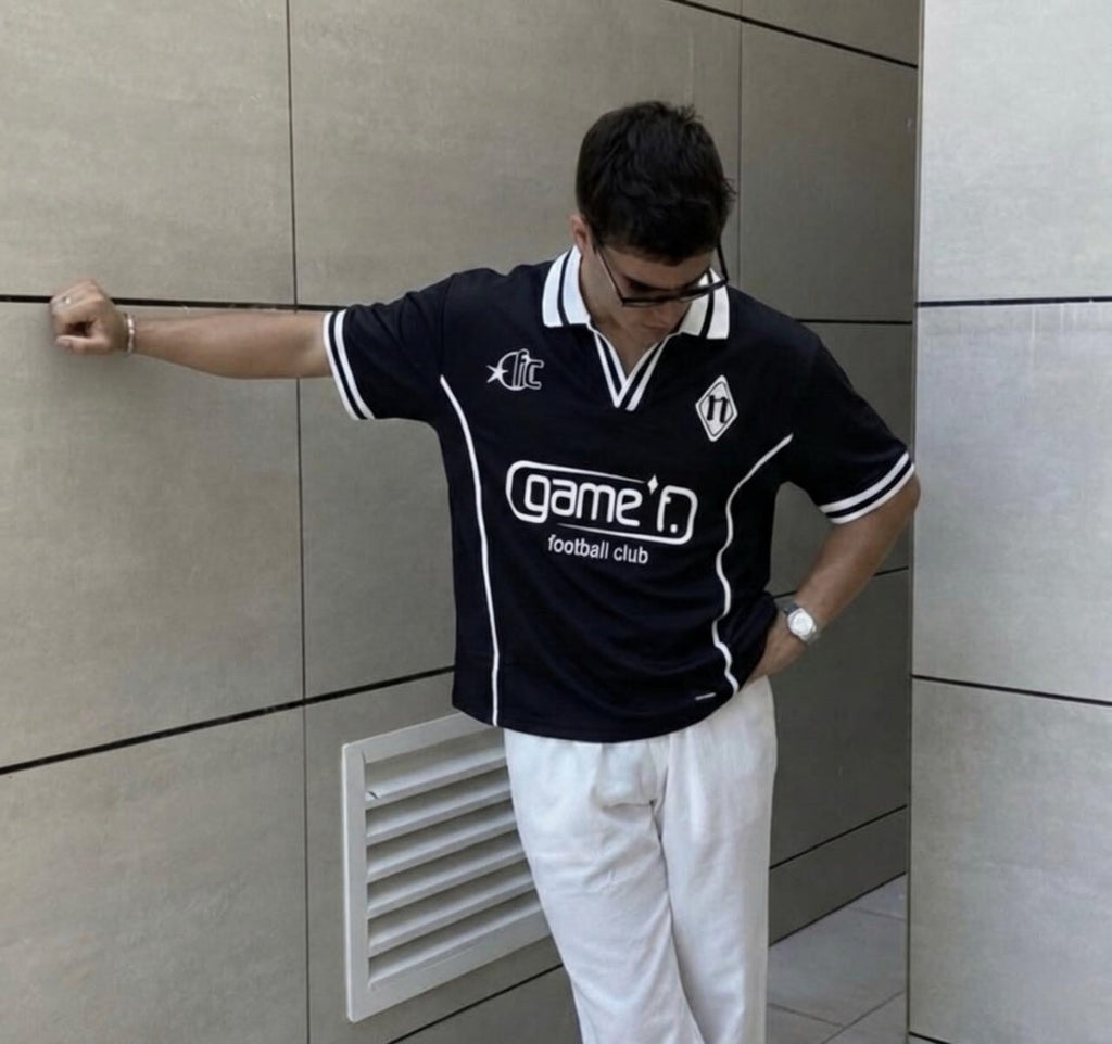 Men’s Premium Football Club Polo T-Shirt | Casual Stylish Summer Tee (Black, Brown, White)