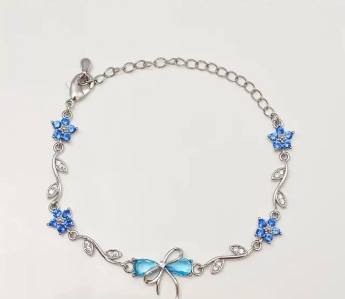 Gold Plated Zircon Bow Bracelet for Women