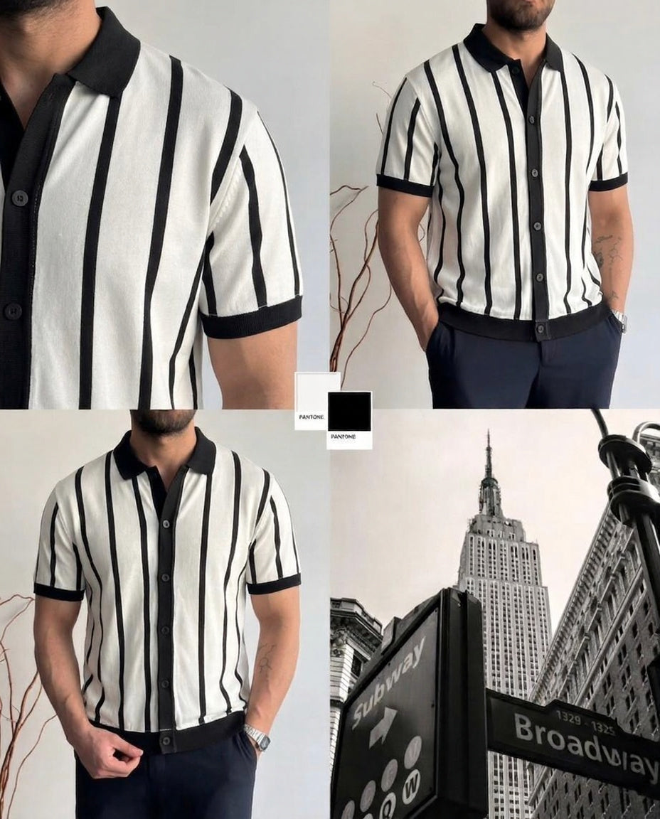 Men’s Premium Striped Polo T-Shirt